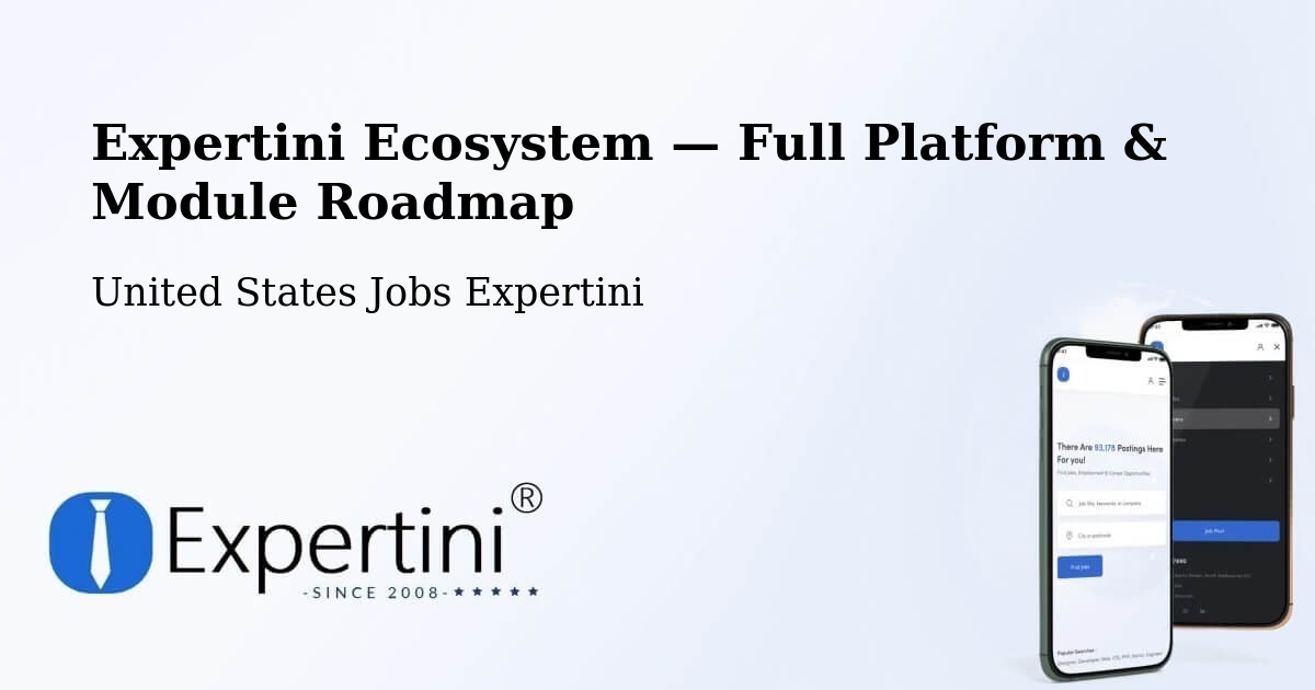 Expertini Ecosystem — Full Platform & Module Roadmap – Brookfield